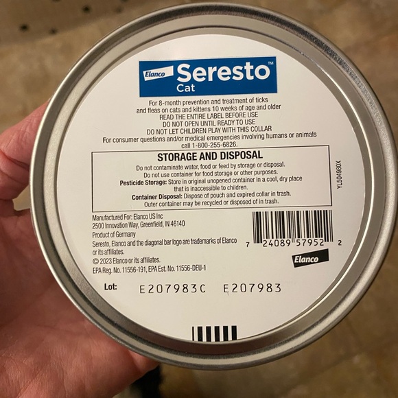 Elan Seresto Cat Collar - Orange and White - Picture 2 of 3